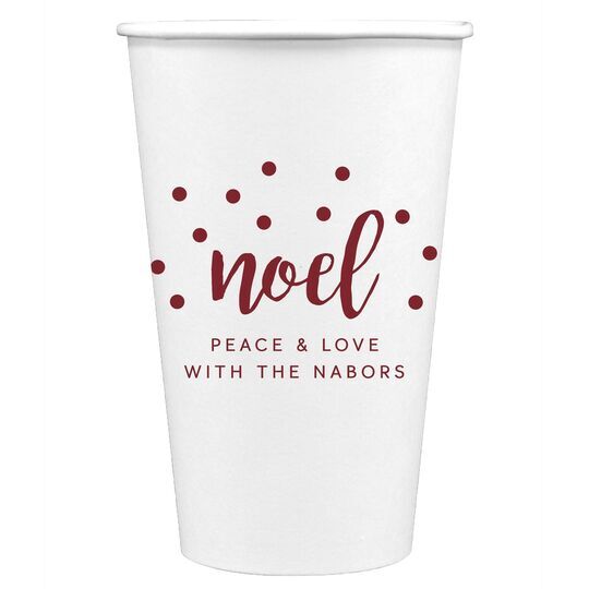 Confetti Dots Noel Paper Coffee Cups